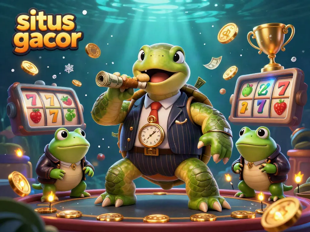 Engage with situs gacor showcasing dynamic slot reels and jackpot excitement in a vibrant casino scene.