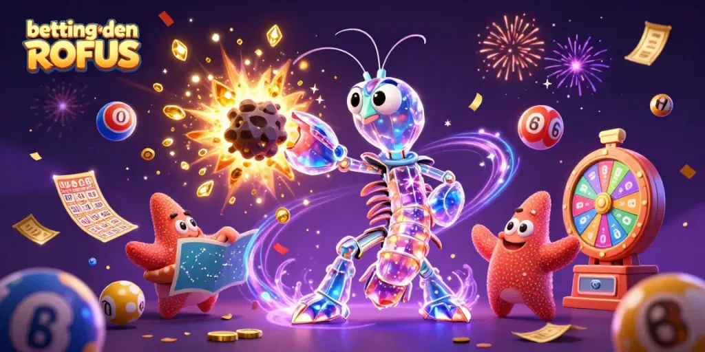 Experience betting uden om ROFUS with vibrant casino-themed characters and exciting gaming elements.