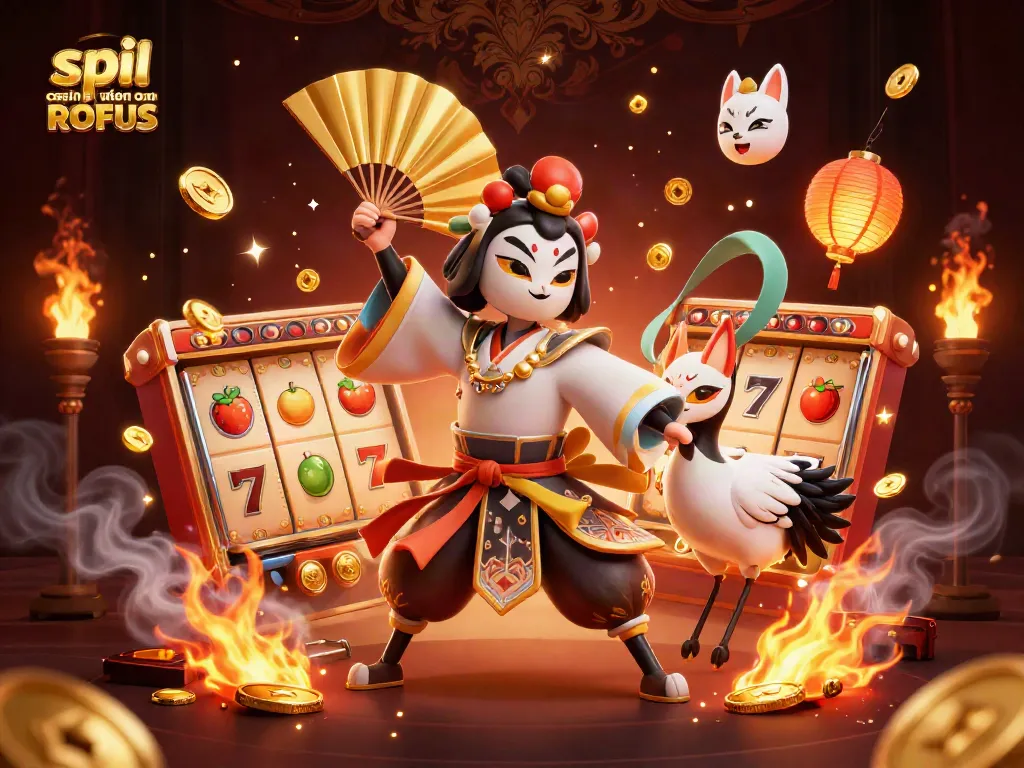 Experience spil casino uden om ROFUS with vibrant 3D characters and dynamic slot elements in an immersive setting.