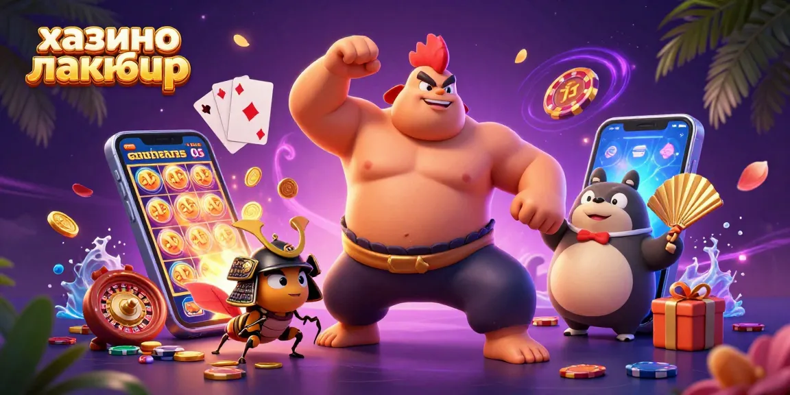 Join the excitement at казино лакибир with thrilling games and vibrant characters in a lively casino atmosphere.